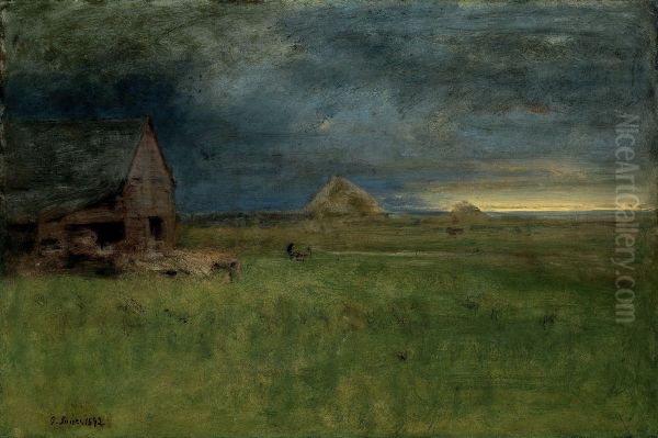 The Lonely Farm, Nantucket Oil Painting by George Inness