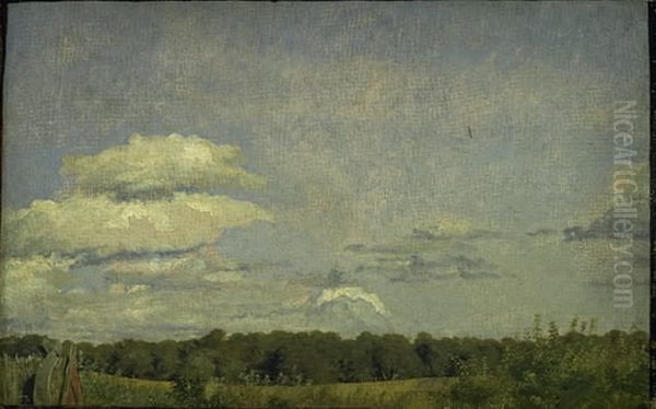 View from Classens Have Oil Painting by Christen Kobke View from Classens Have Oil Painting by Christen Kobke