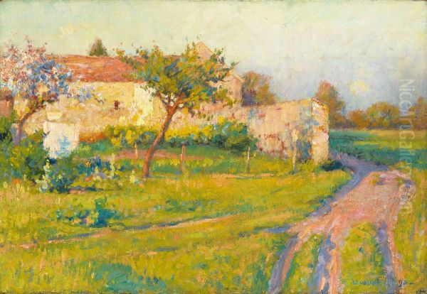 Spring in France Oil Painting by Robert Vonnoh