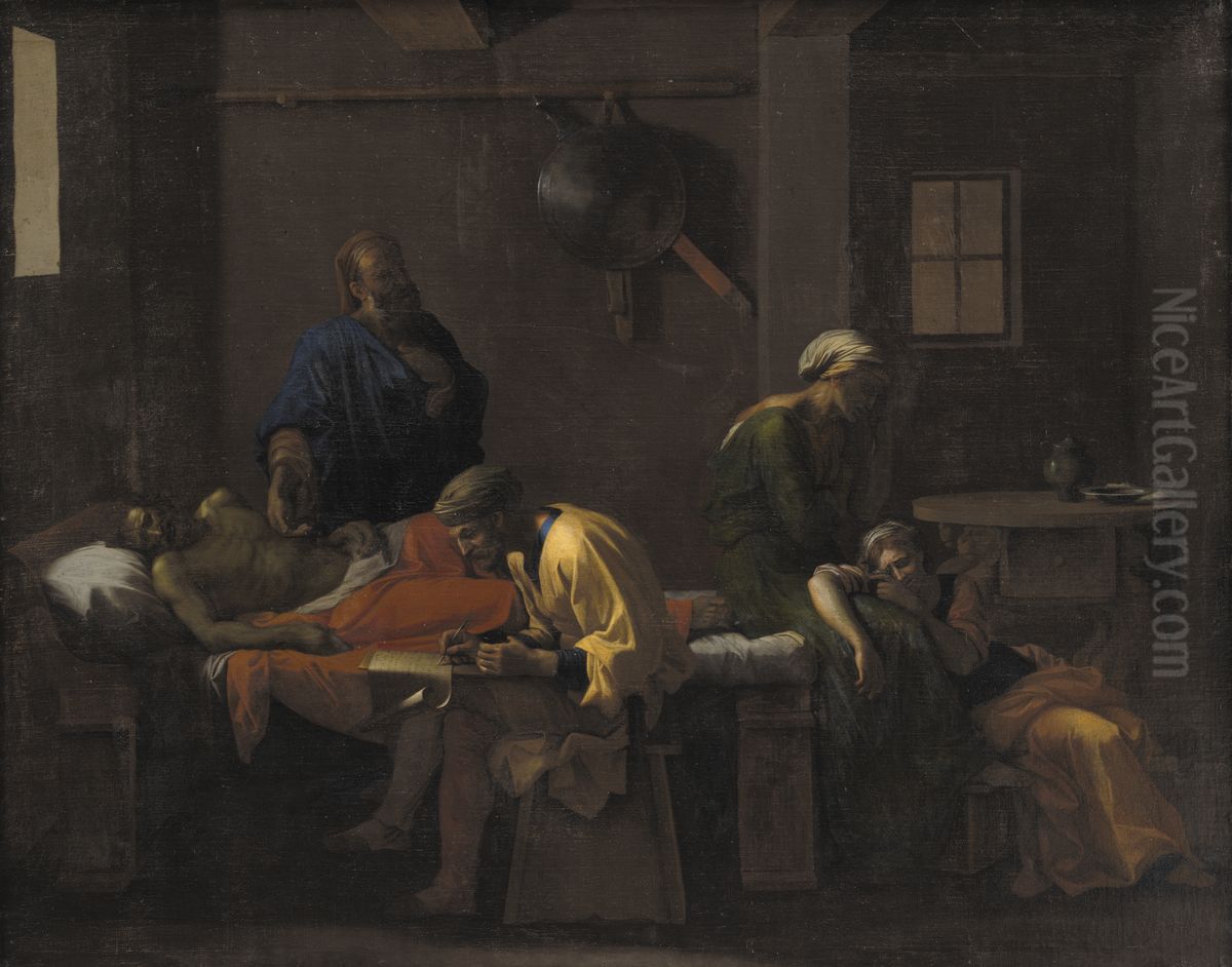 Eudamidas' testamente Oil Painting by Nicolas Poussin