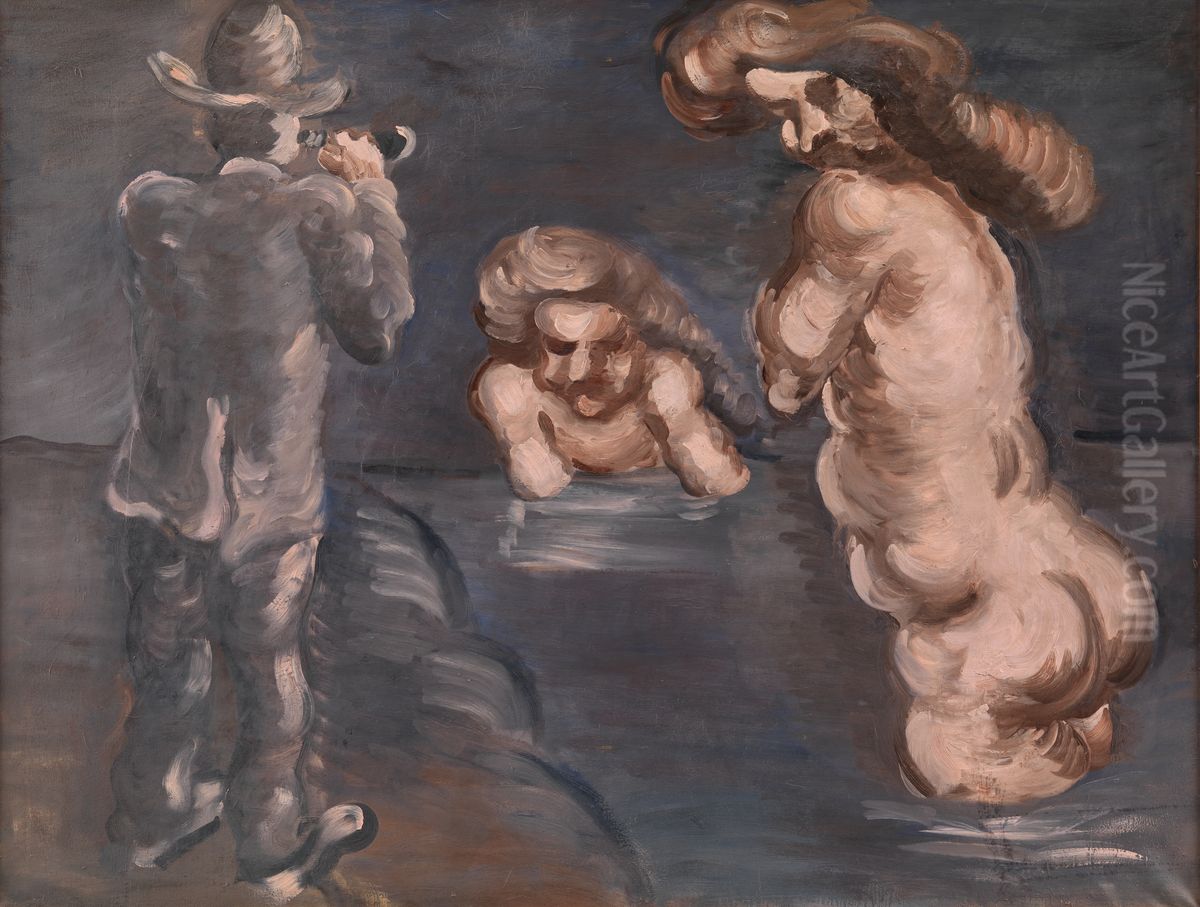 Manden der ser alt (The man who sees everything). Oil Painting by Vilhelm Lundstrom