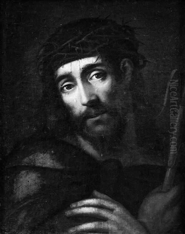 Head of Christ Oil Painting by Carlo Dolci