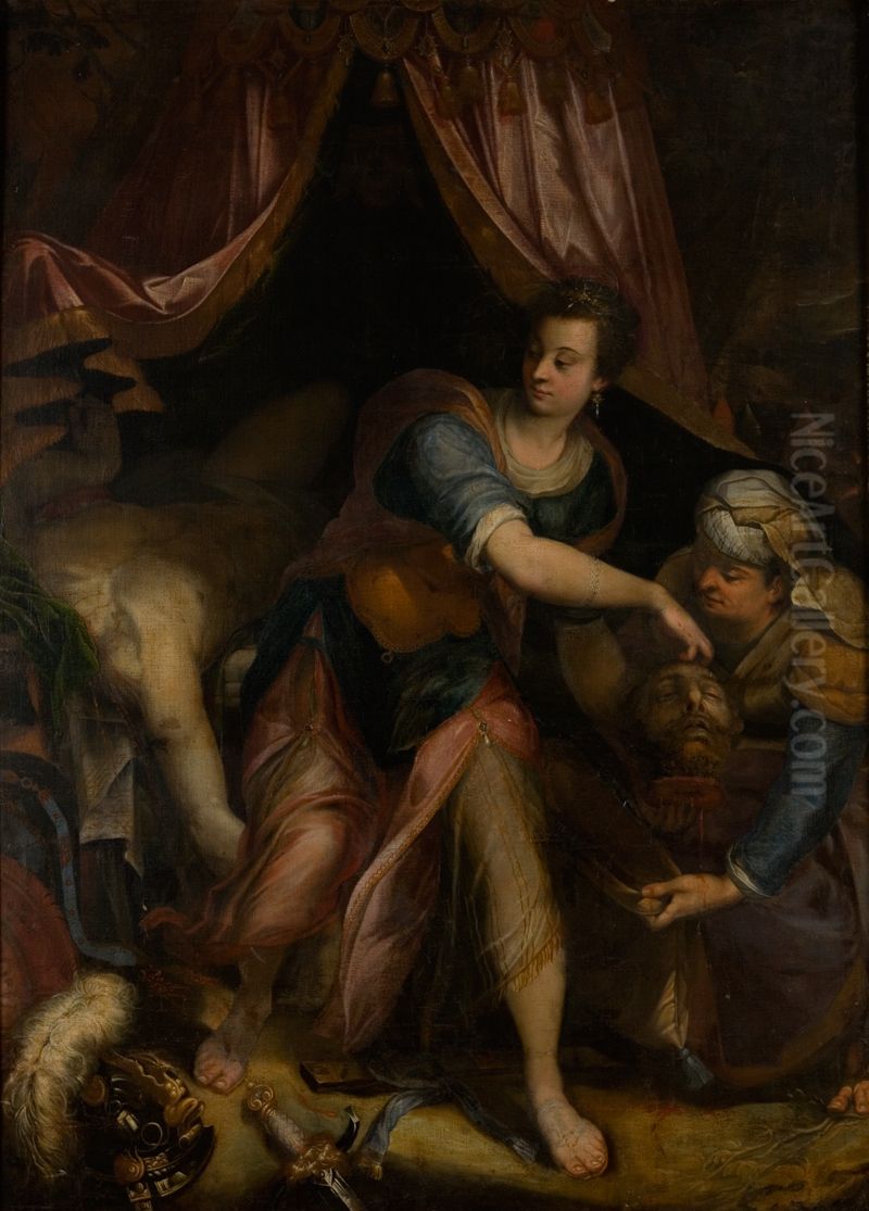 Judith with the Head of Holofernes Oil Painting by Denys Calvaert