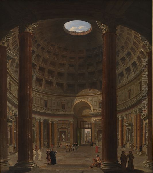 Interior of the Pantheon, Rome Oil Painting by Giovanni Paolo Panini Interior of the Pantheon, Rome Oil Painting by Giovanni Paolo Panini