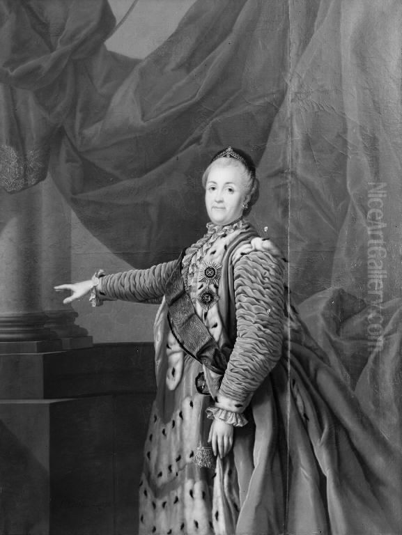 Portrait of Empress Catharine II of Russia Oil Painting by Joseph Friedrich August Darbes