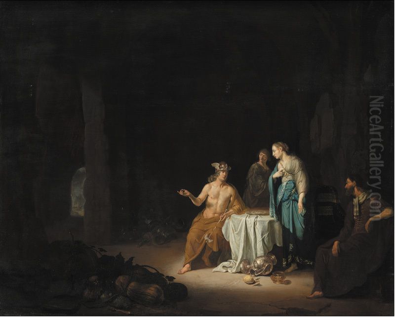 Mercury and Proserpina Oil Painting by Willem De Poorter