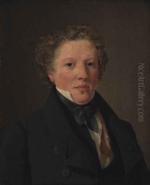 The Actor Christoffer Hvid Oil Painting by Wilhelm Bendz