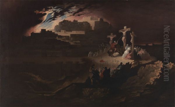 Calvary Oil Painting by John Martin