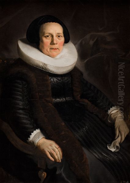 Portrait of a Woman Oil Painting by Jacob Adriaensz Backer