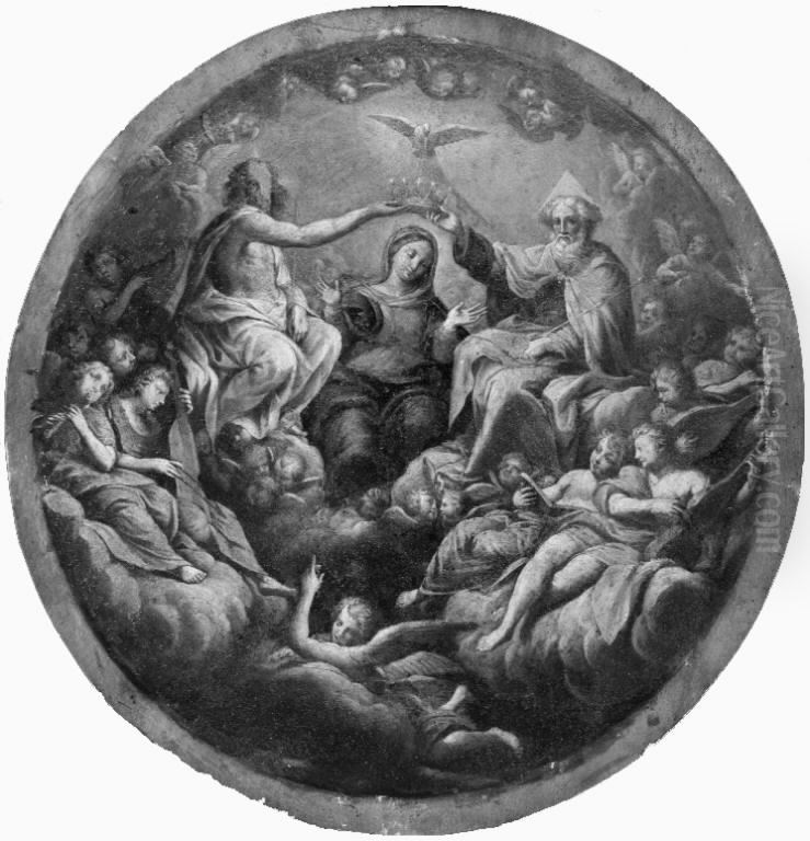 The Coronation of the Virgin Oil Painting by Domenico Zampieri (Domenichino)