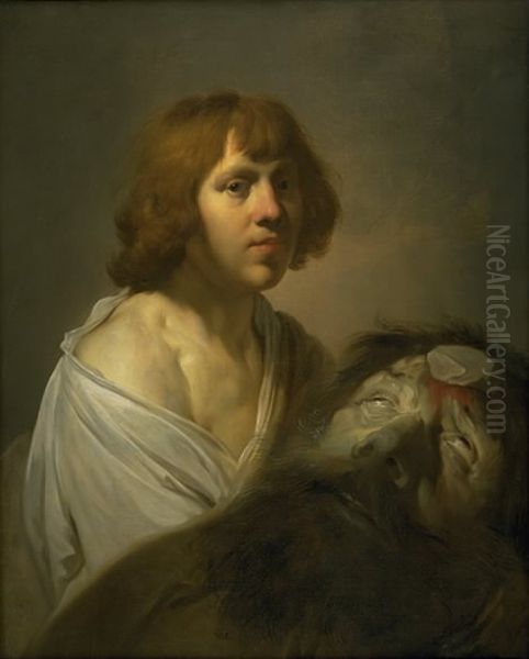 David with the Head of Goliath Oil Painting by Pieter de Grebber