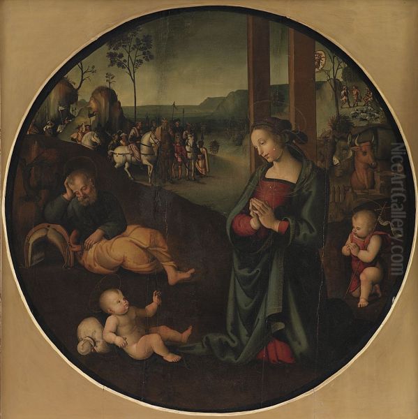 The Holy Family Oil Painting by Pietro Perugino