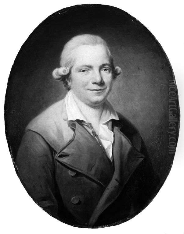 Mandsportraet Oil Painting by Jens Juel
