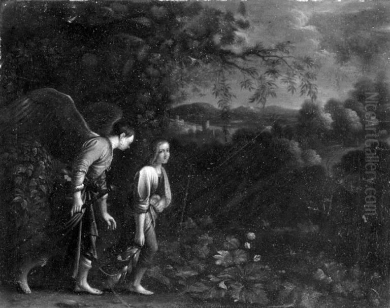 Tobias and the Angel Oil Painting by Adam Elsheimer