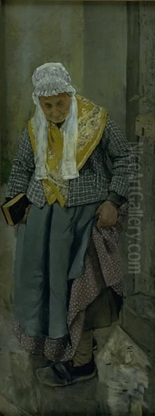 Sondag morgen Oil Painting by Christian Krohg