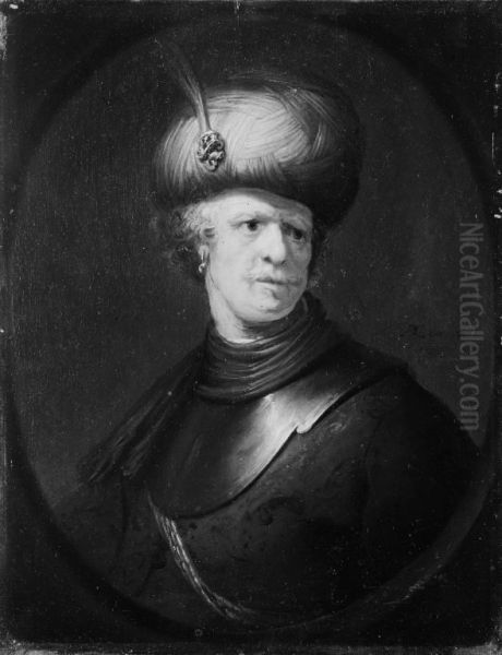 Half-Length Portrait of an Old Man Oil Painting by Daniel De Koninck
