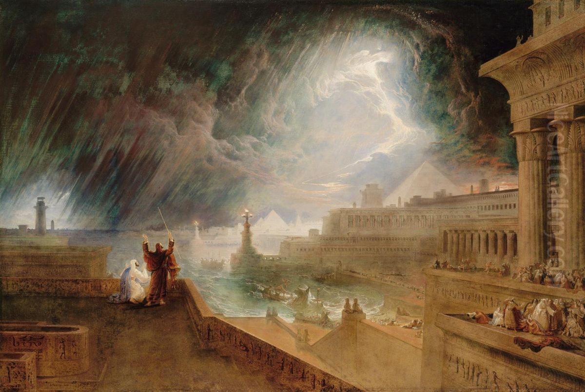 Seventh Plague of Egypt Oil Painting by John Martin