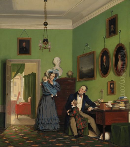 Familien Waagepetersen Oil Painting by Wilhelm Bendz