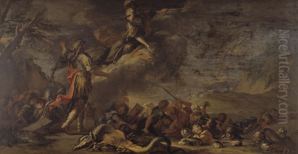 The Founding of Thebes Oil Painting by Salvator Rosa