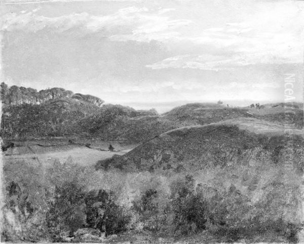 Landscape with Hills Oil Painting by Lorenz Frolich