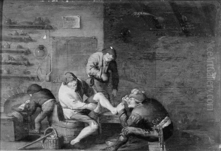 At the Surgeon Oil Painting by Isaac Van Ostade