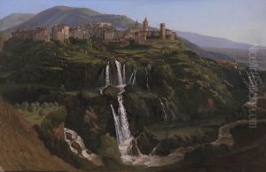 Udsigt mod Tivoli i Italien