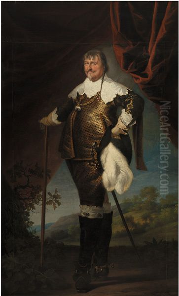 Christian IV Oil Painting by Karel van Mander III