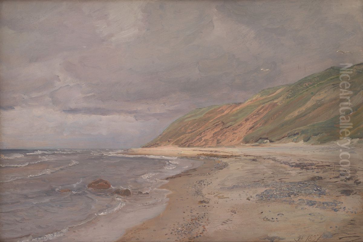 Tisvilde Strand. Gravejr. Oil Painting by Joakim Skovgaard