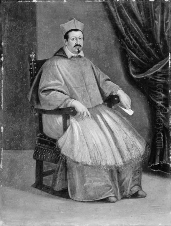 Portrait of Cardinal Borghese Oil Painting by Domenico Zampieri (Domenichino)