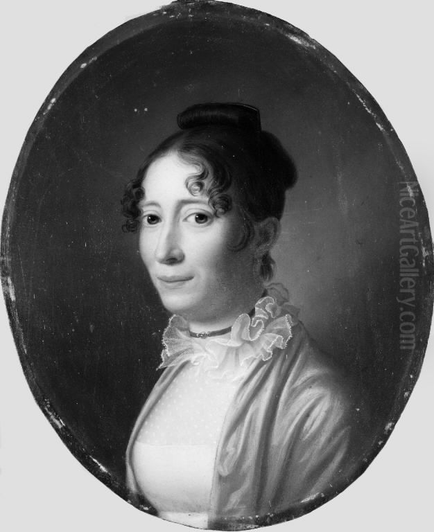 Appolone Smith, f. Lottrup, amtsprovst Troels Smiths anden hustru Oil Painting by Christian Gottlieb Kratzenstein-Stub