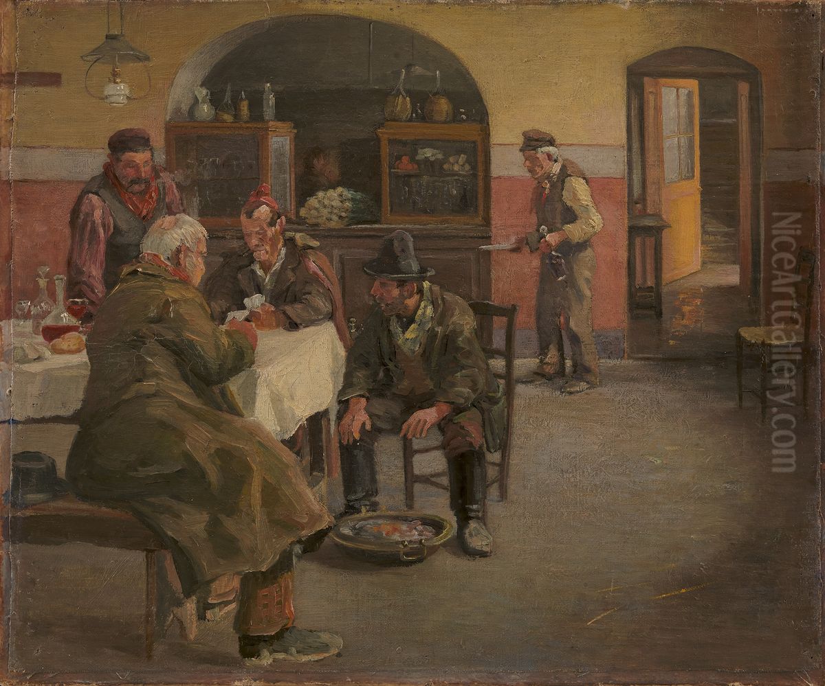 Gaestgiveriet i Sora Oil Painting by Theodor Esbern Philipsen