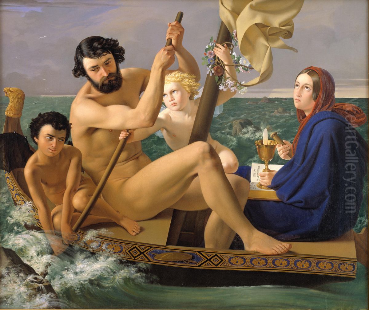 The Four Ages of Man Oil Painting by Ditlev Blunck