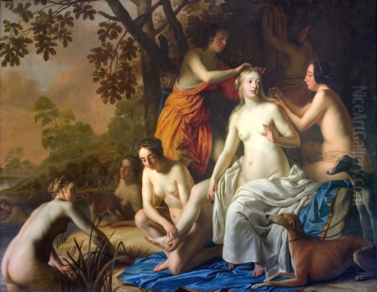 Dianas toilette Oil Painting by Gerard van Honthorst