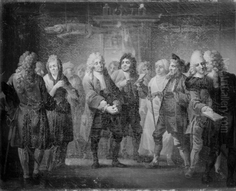 Det arabiske Pulver, 15. scene Oil Painting by Christian August Lorentzen