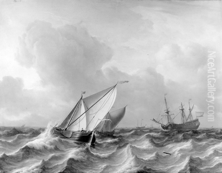 The Sea in Motion Oil Painting by Aernout Smit