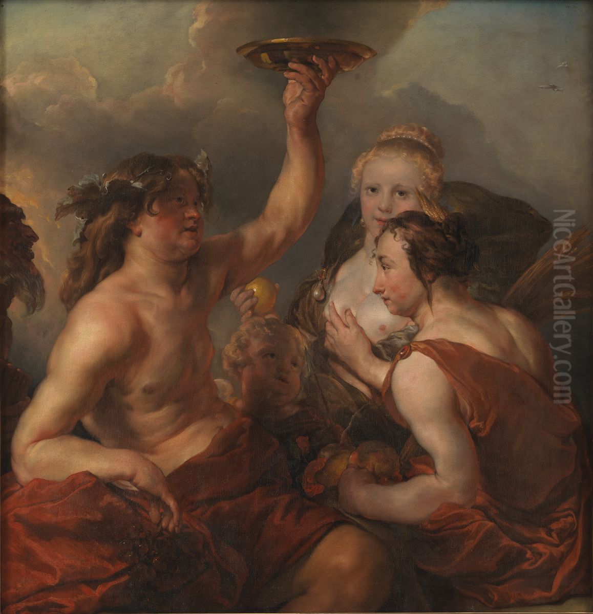 Bacchus, Ceres and Venus Oil Painting by Cornelis Schut