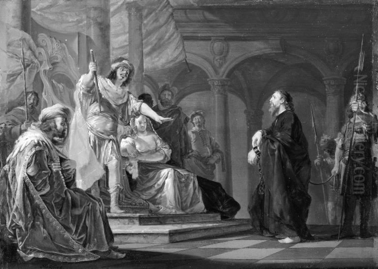 Paulus the Apostle defending himself at the Trial in Caesarea Oil Painting by Nikolaus Knupfer Paulus the Apostle defending himself at the Trial in Caesarea Oil Painting by Nikolaus Knupfer