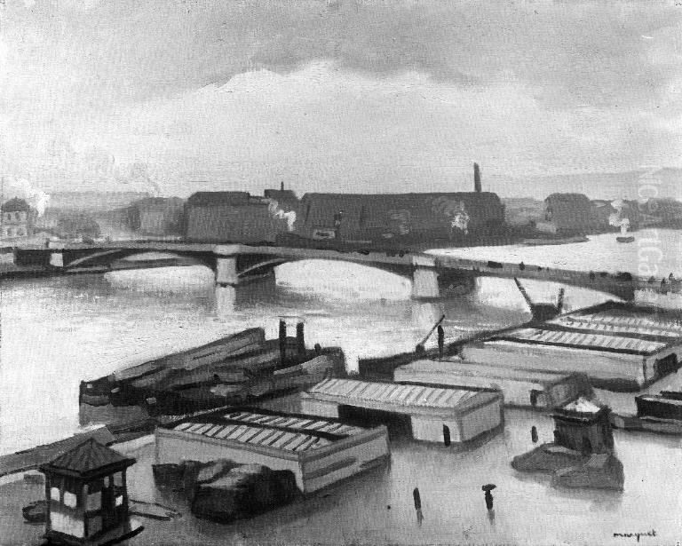 Kaj i Rouen, regnvejr Oil Painting by Albert Marquet