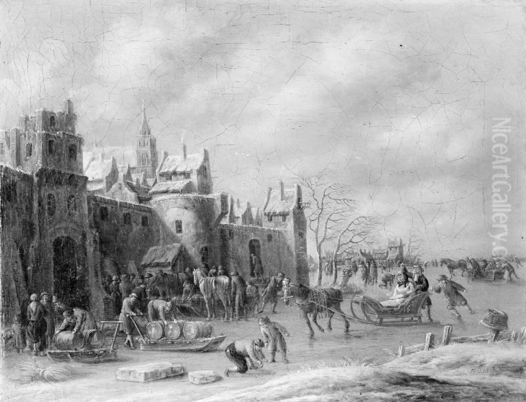 Winter Scenery Oil Painting by Thomas Heeremans