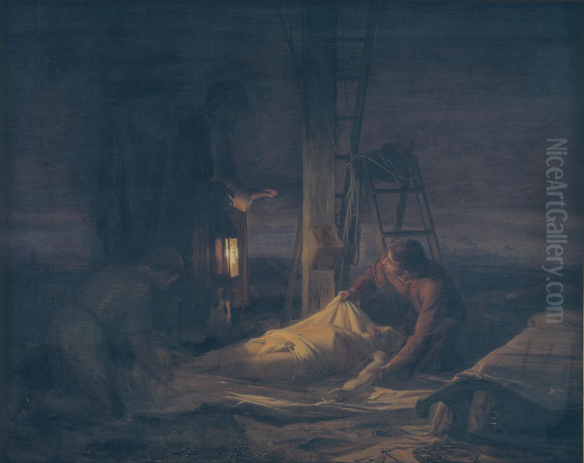 Descent from the Cross Oil Painting by Carl Heinrich Bloch