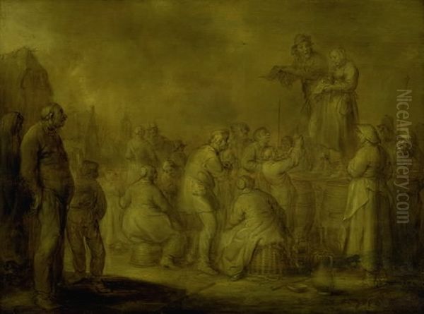 Street Singers Oil Painting by Adriaen van de Venne