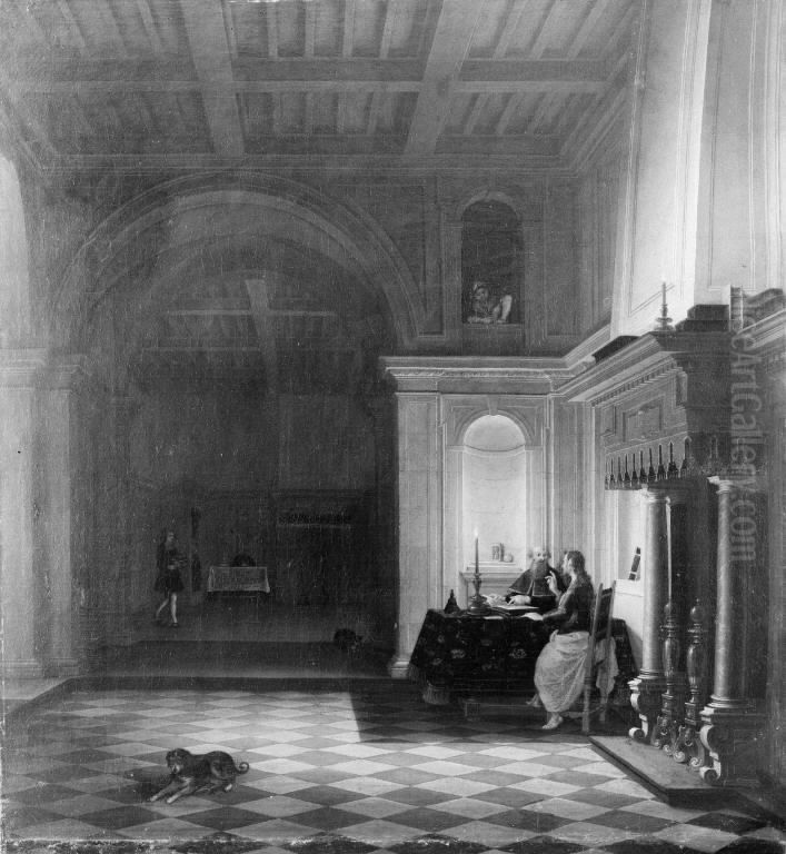 Christ Instructing Nicodemus Oil Painting by Hendrik van Steenwijk II