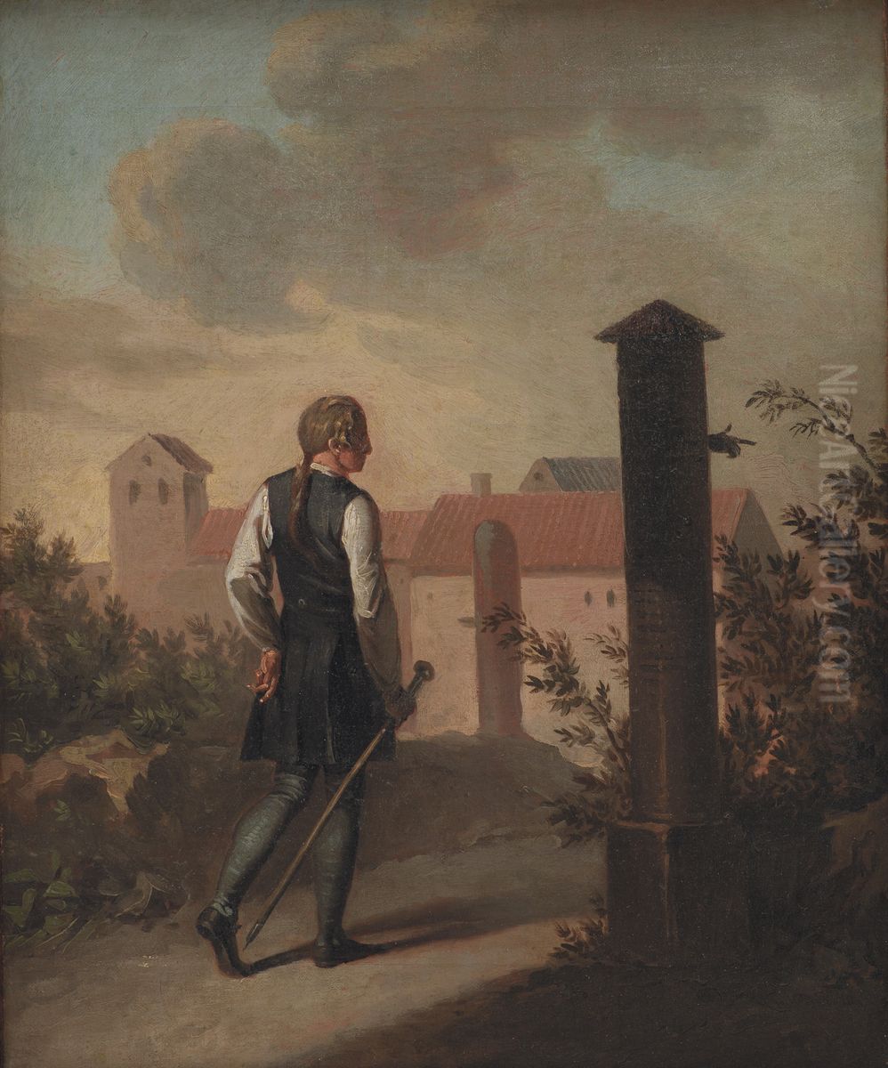 Niels Klim in Potu Oil Painting by Nicolai Abildgaard