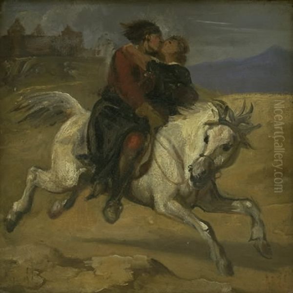 En bortforelsesscene Oil Painting by Wilhelm Marstrand
