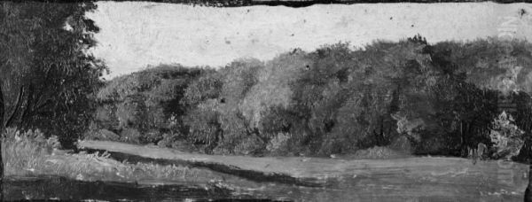 The Fringe of a Wood Oil Painting by Lorenz Frolich
