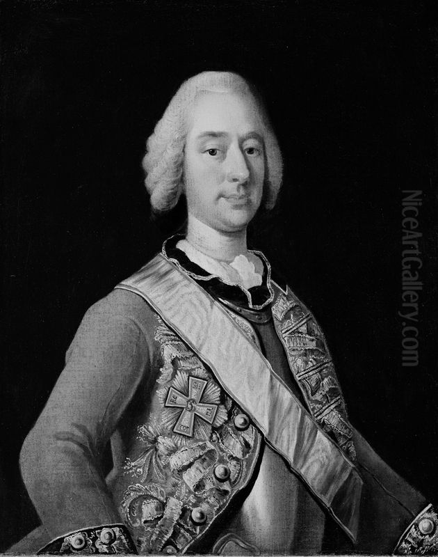 Andreas Hauch, kommandant pa Kronborg Oil Painting by Peder Als