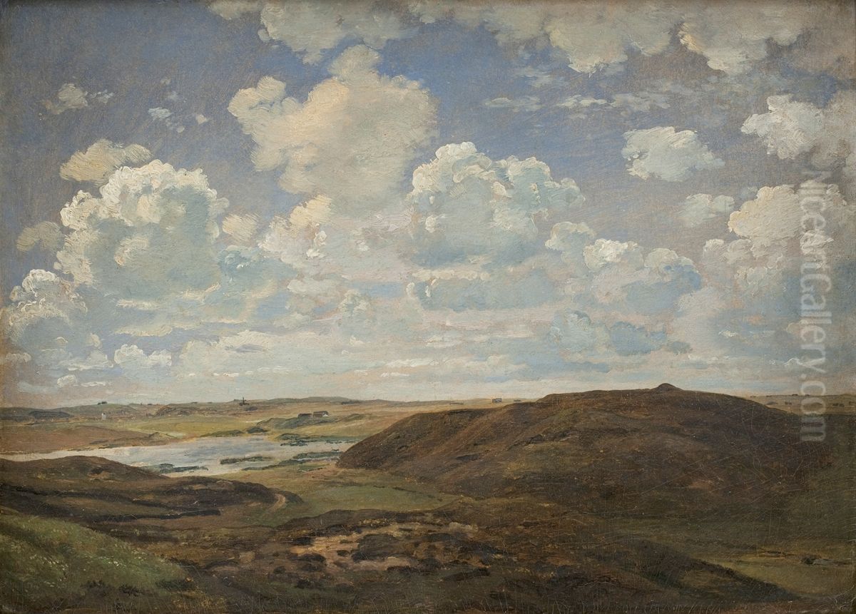 A Landscape, Torring, Jutland Oil Painting by Dankvart Dreyer