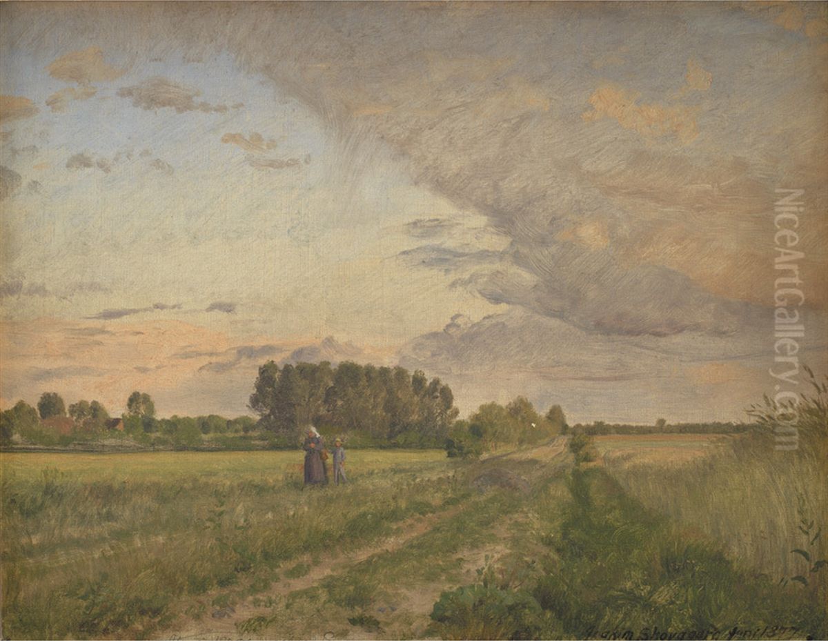 Sommerlandskab. Oil Painting by Joakim Skovgaard