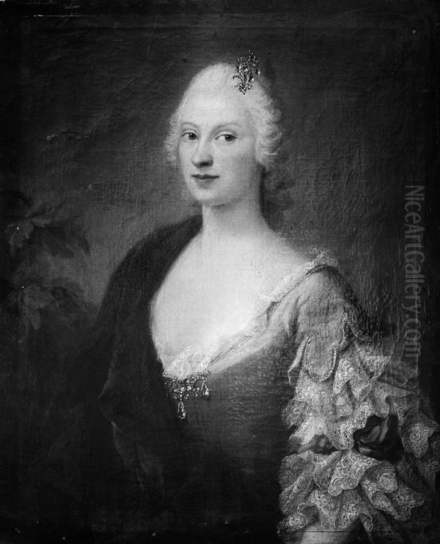 Portraet af fru Adelgunde Elisabeth Amalia von Scholten Oil Painting by Carl Gustaf Pilo