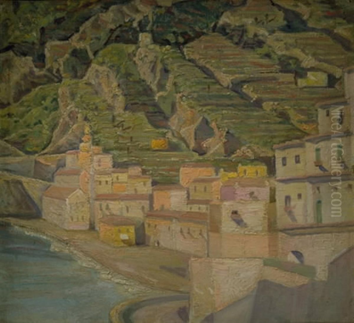 From Amalfi Oil Painting by Edvard Weie From Amalfi Oil Painting by Edvard Weie